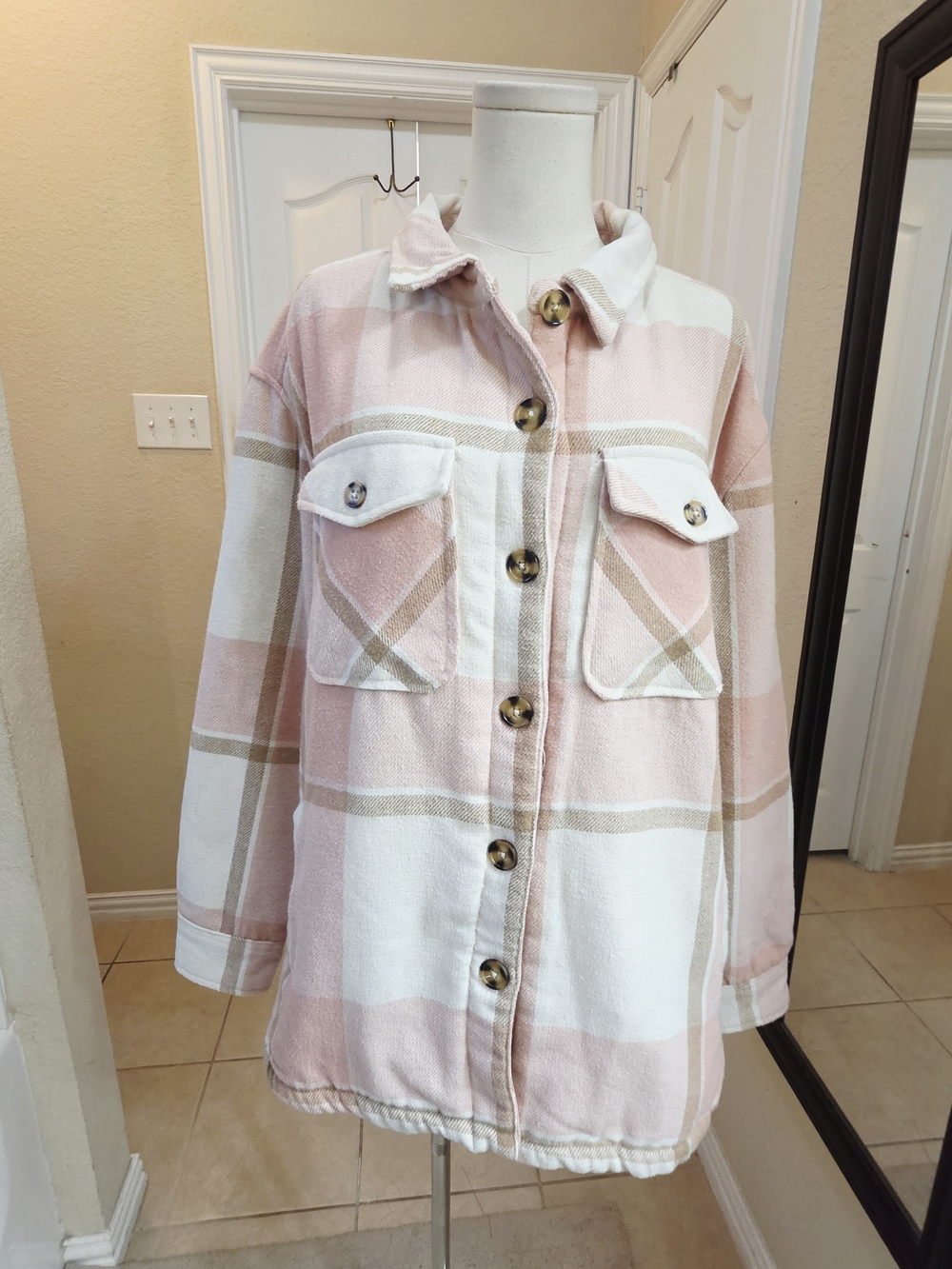 Members Mark Sherpa-Lined Plaid Shirt Jacket – Size XL - Picture 3 of 10